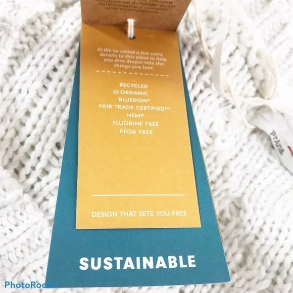 Prana patchwork sweater white size M nwt - Picture 9 of 13